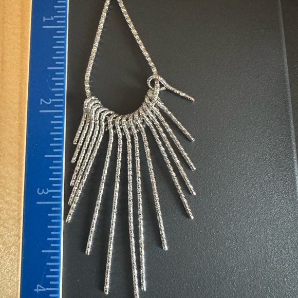 Statement Fringe Metal Earrings (clip-on)
(New) - Picture 3 of 7